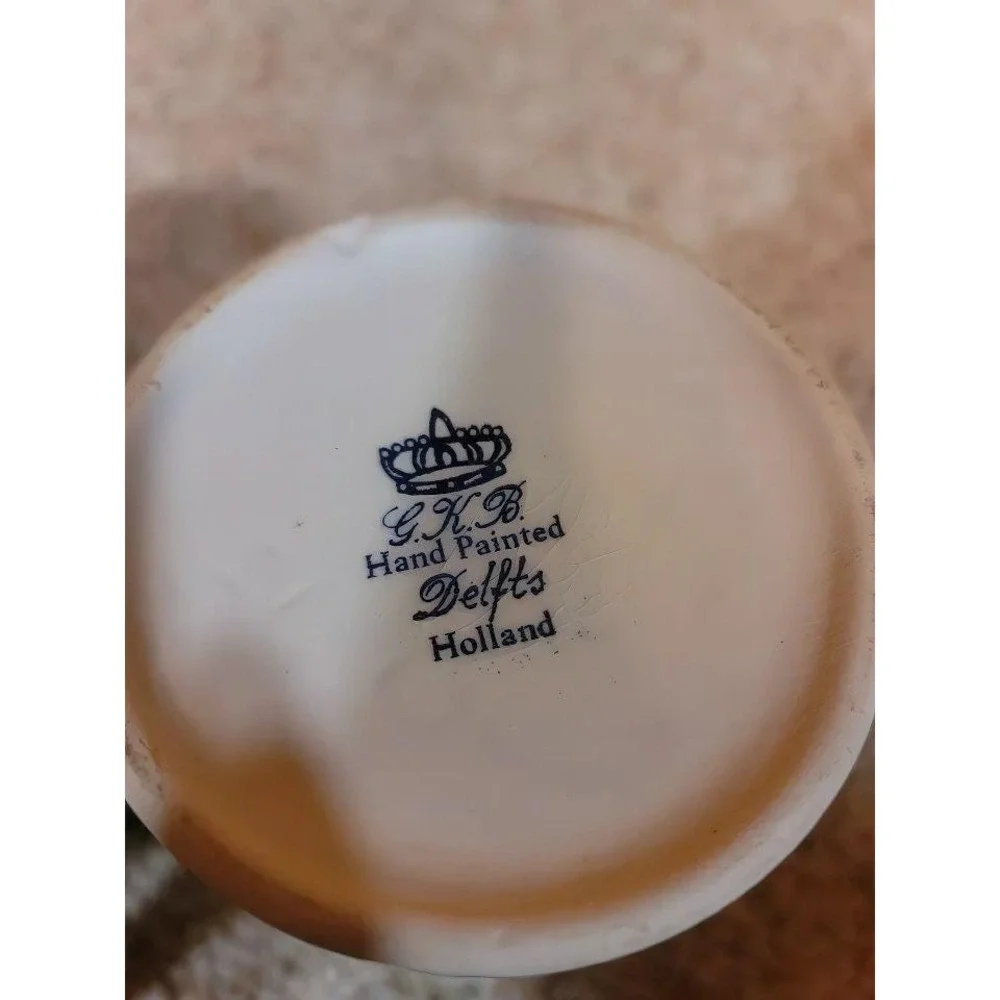 Pair OfDelft Blue Hand Painted Heineken Windmill Beer Tankard Stein Mug Holland - Picture 10 of 10